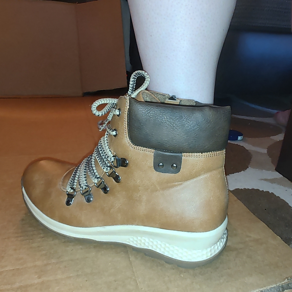 Brown Lace-Up Ankle Boots - Picture 2 of 10